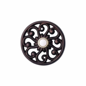 PBFLOWER Contemporary Circular Flower Wired Lighted Doorbell Button 