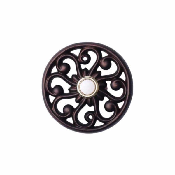 PBFLOWER Contemporary Circular Flower Wired Lighted Doorbell Button