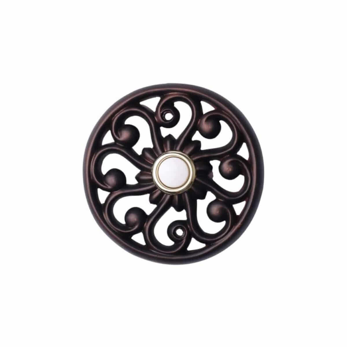 PBFLOWER Contemporary Circular Flower Wired Lighted Doorbell Button