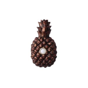 PBPINEAPPLE-Wired Doorbell Lighted Push Button in Aged Copper Finish 