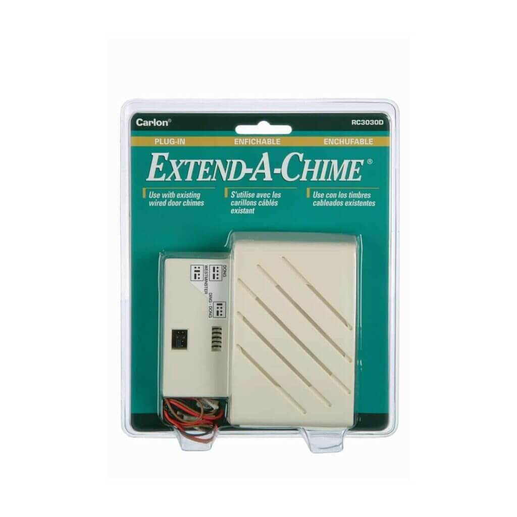 RC3030D Carlon Plug In Extend A Door Chime W Compact Speaker in Packaging