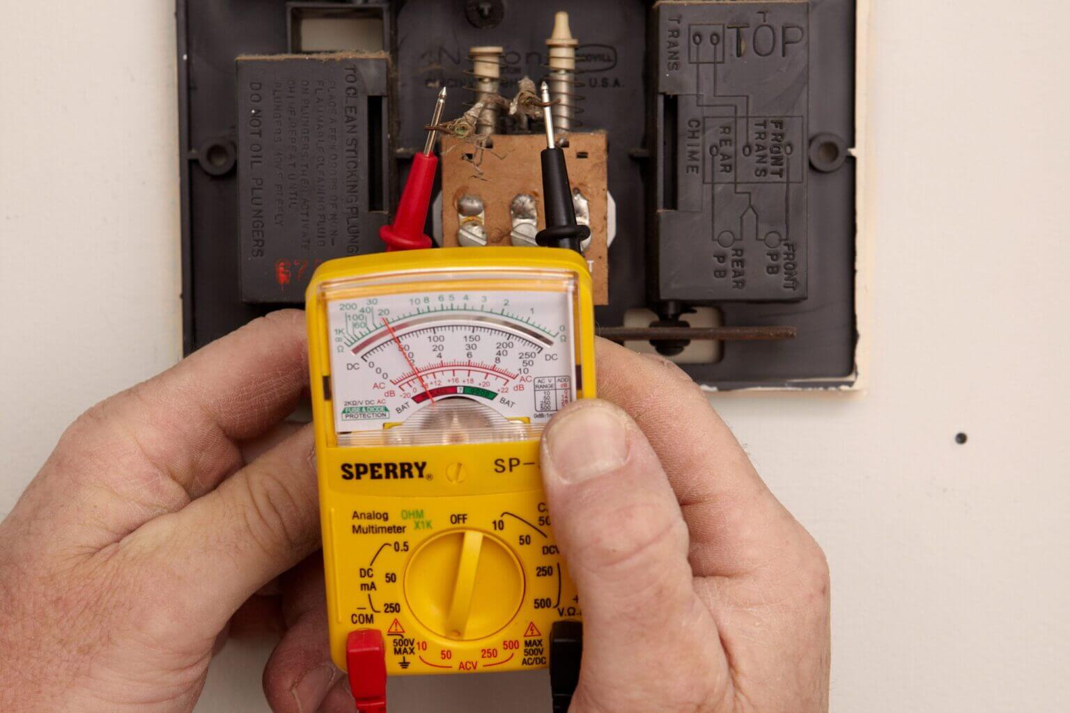 Using a Voltmeter to Test Your Wired Doorbell
