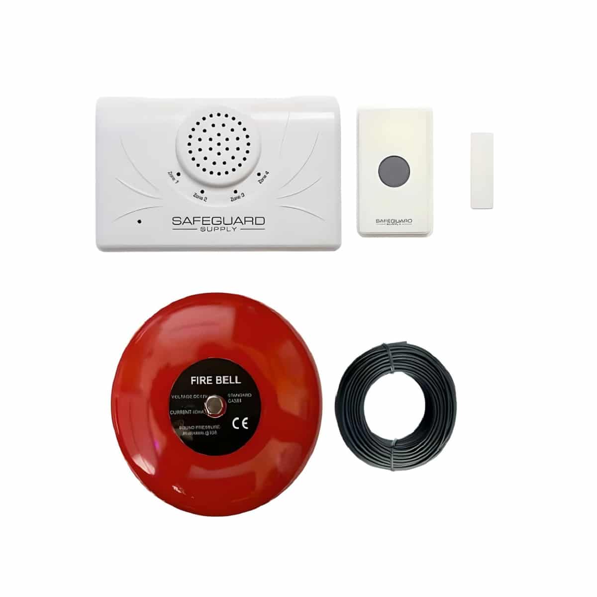 WDK-ERA-FIREBELL Doorbell Kit for Warehouse With Red Fire Alarm Bell