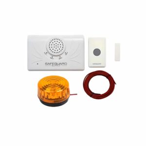 WDK-ERA-STROBE Warehouse Doorbell With Strobe – Entrance Alert Chime for Businesses Amber Strobe Light 
